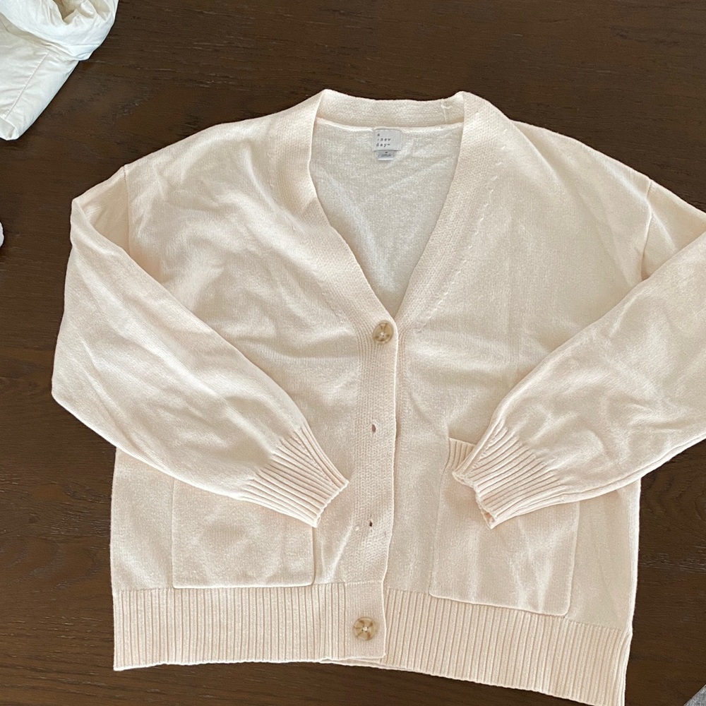 a new day Women's Light Cream Cardigan
